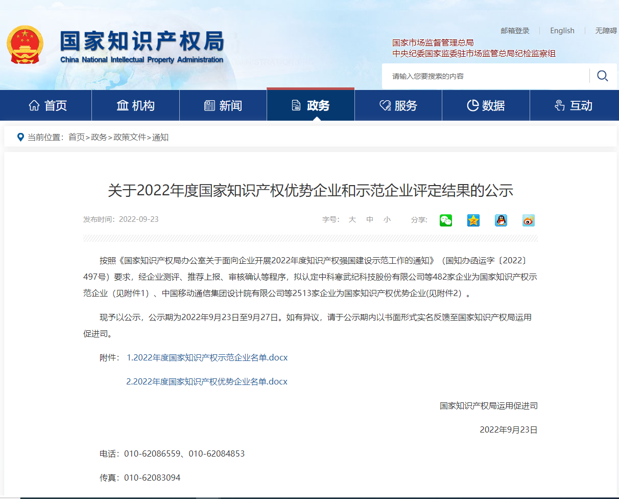 喜讯！！尊龙时凯荣获“2022年度国家知识产权优势企业”称号